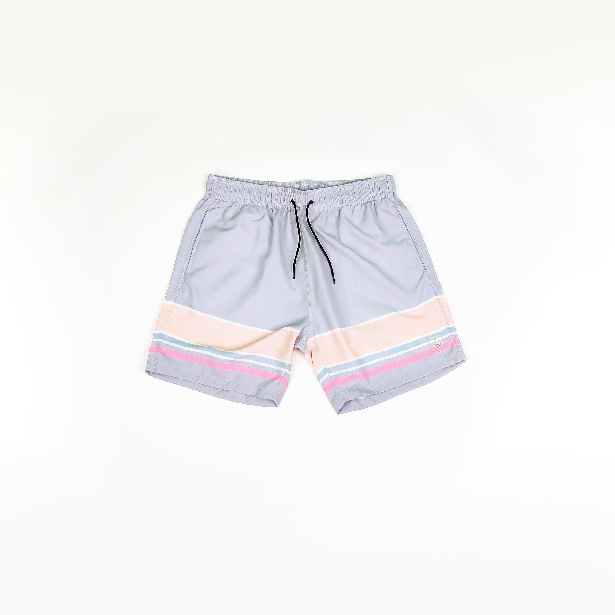 DLAB Men's Lines Hybrid Board Shorts (Grey) - DlabStore