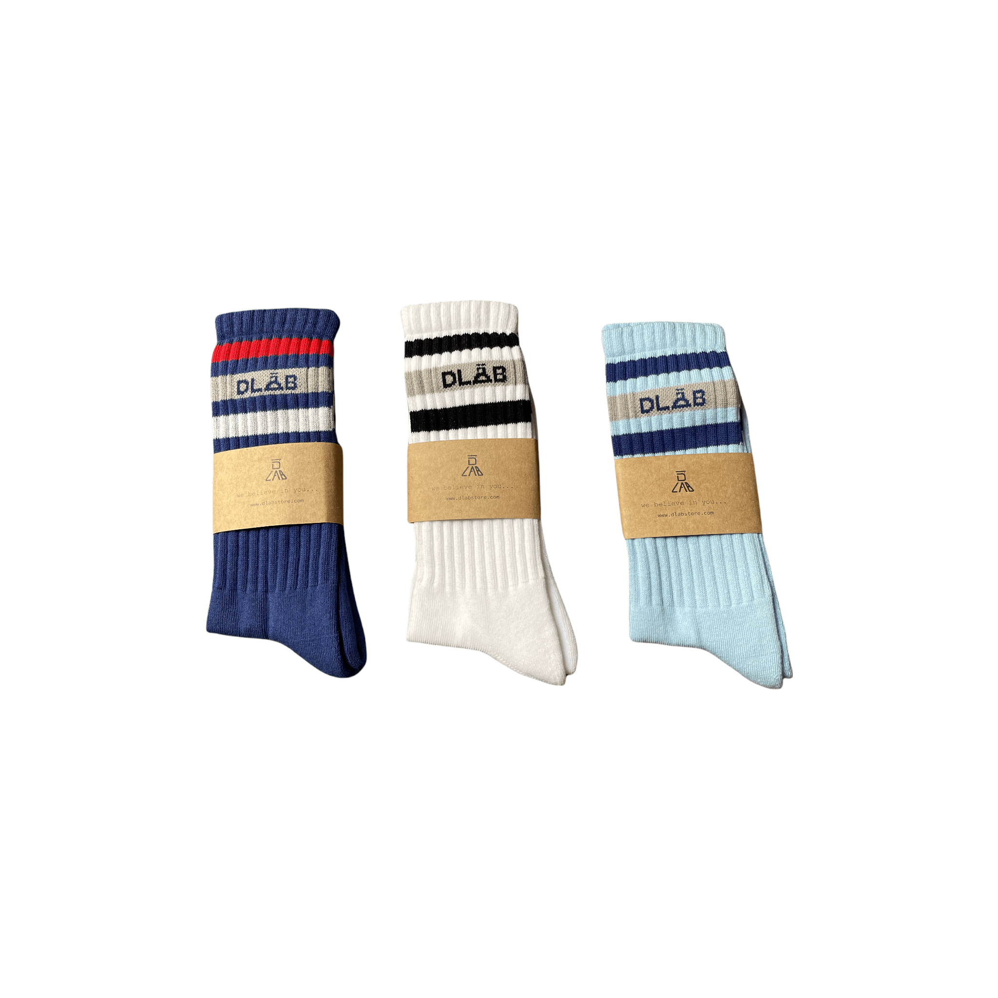 Dlab Socks (High) Navy Blue/Lines - DlabStore